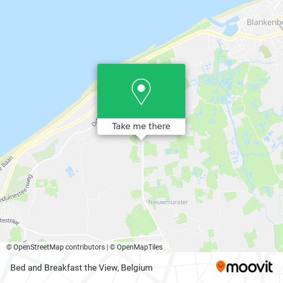 Bed and Breakfast the View map