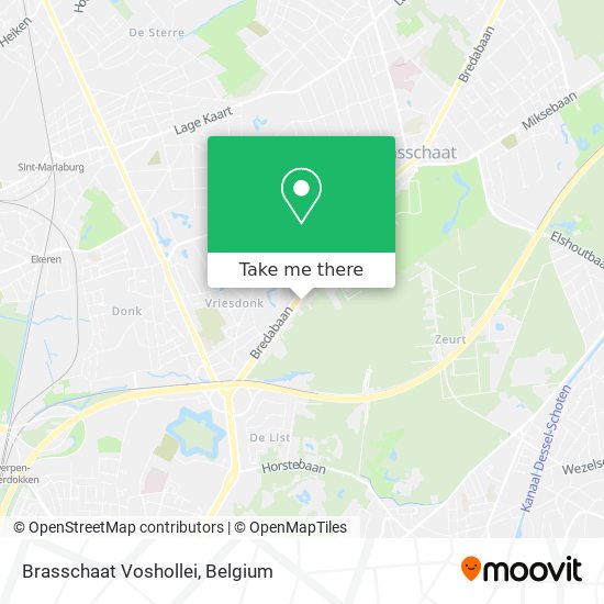 Brasschaat Voshollei map