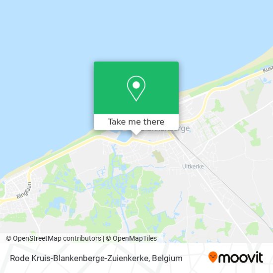 Rode Kruis-Blankenberge-Zuienkerke map