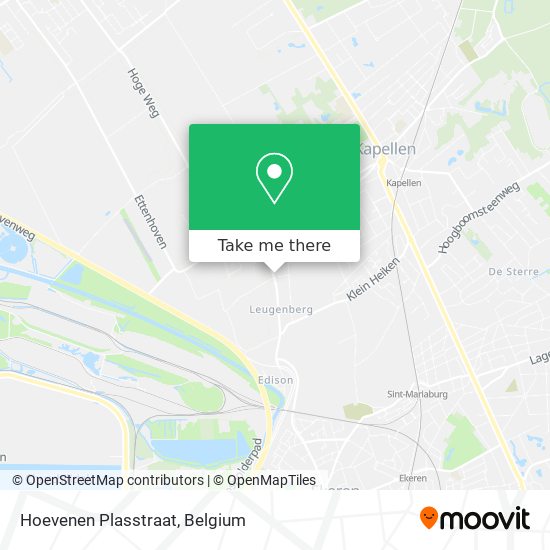 Hoevenen Plasstraat map