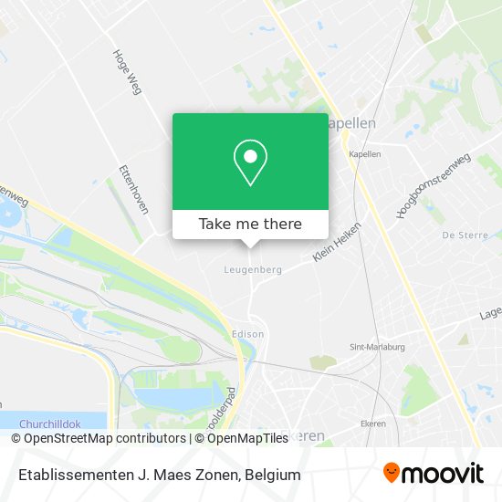 Etablissementen J. Maes Zonen map