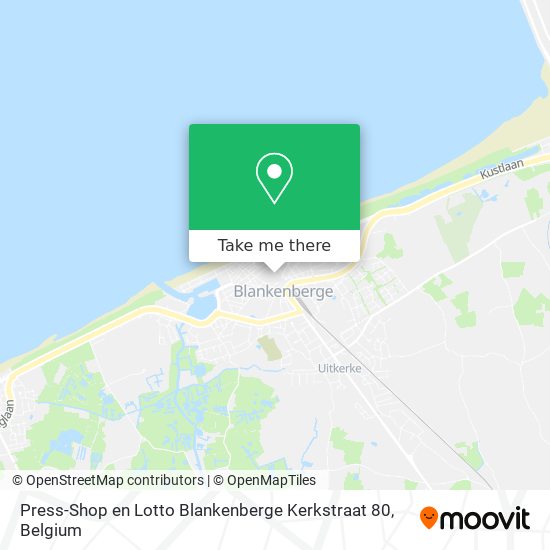 Press-Shop en Lotto Blankenberge Kerkstraat 80 plan