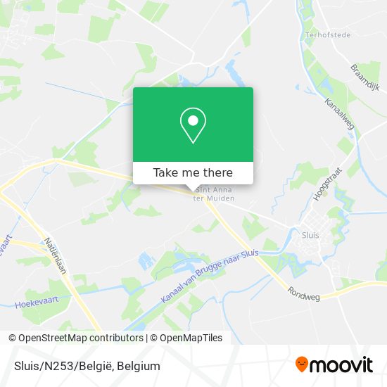 Sluis/N253/België map