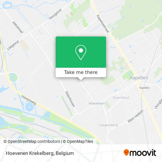 Hoevenen Krekelberg map