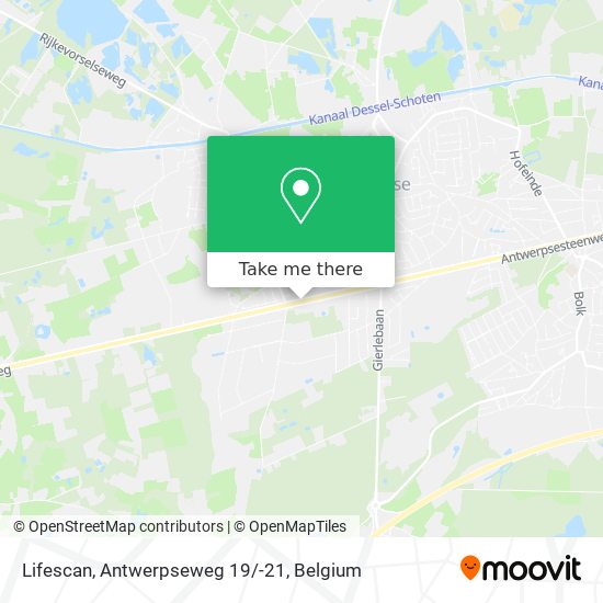Lifescan, Antwerpseweg 19/-21 map
