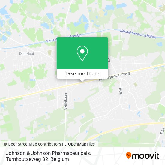 Johnson & Johnson Pharmaceuticals, Turnhoutseweg 32 map