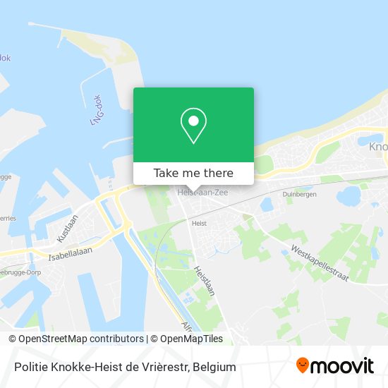 Politie Knokke-Heist de Vrièrestr map