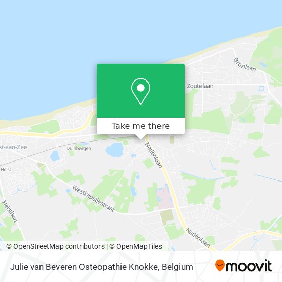 Julie van Beveren Osteopathie Knokke map