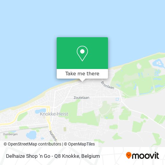 Delhaize Shop 'n Go - Q8 Knokke map