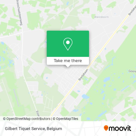 Gilbert Tiquet Service map