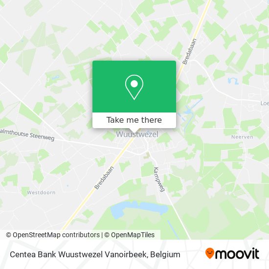 Centea Bank Wuustwezel Vanoirbeek map