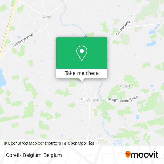 Corefix Belgium map