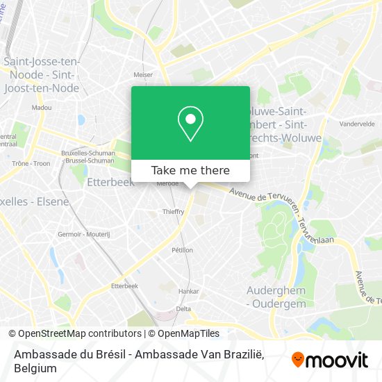 Ambassade du Brésil - Ambassade Van Brazilië map