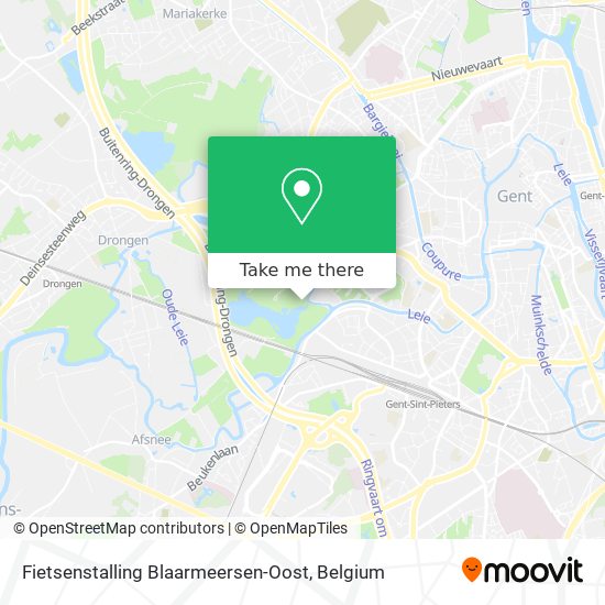 Fietsenstalling Blaarmeersen-Oost plan