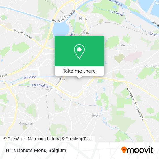 Hill's Donuts Mons map
