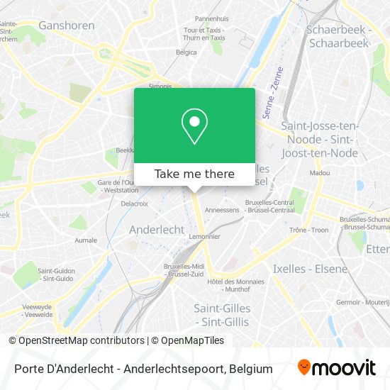 Porte D'Anderlecht - Anderlechtsepoort map