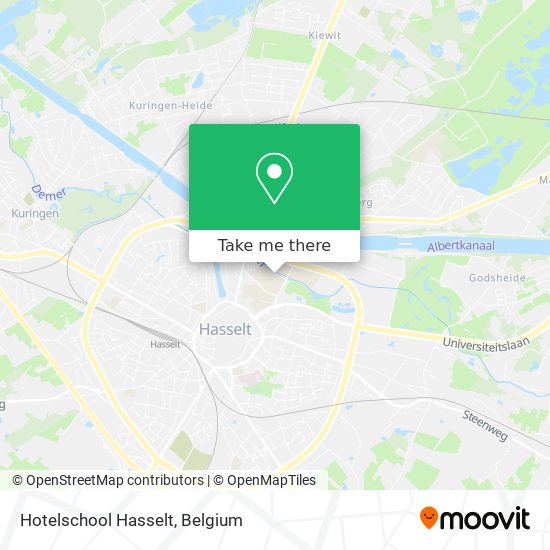 Hotelschool Hasselt map