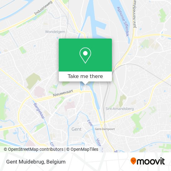 Gent Muidebrug map