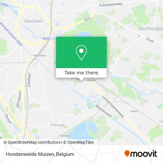 Hondenweide Muizen map