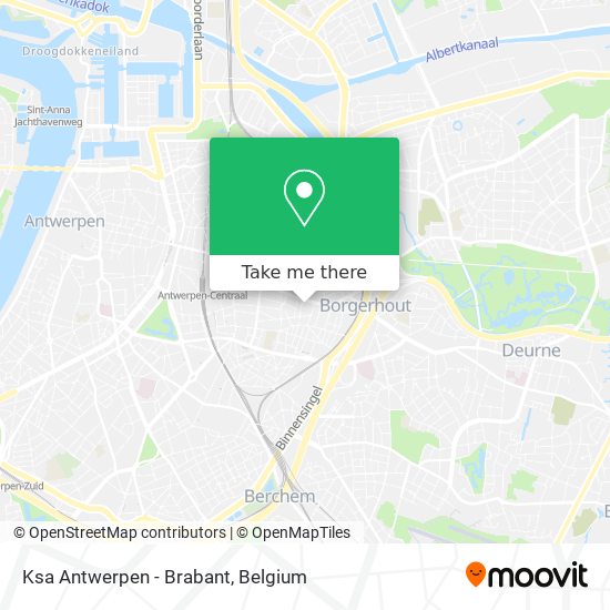 Ksa Antwerpen - Brabant map