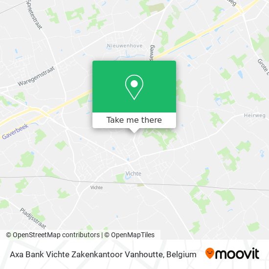 Axa Bank Vichte Zakenkantoor Vanhoutte map