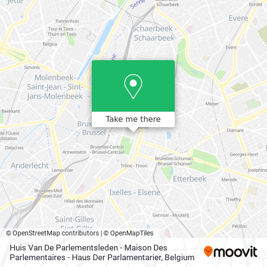 Huis Van De Parlementsleden - Maison Des Parlementaires - Haus Der Parlamentarier map