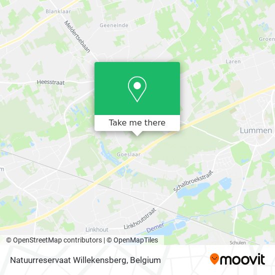 Natuurreservaat Willekensberg plan