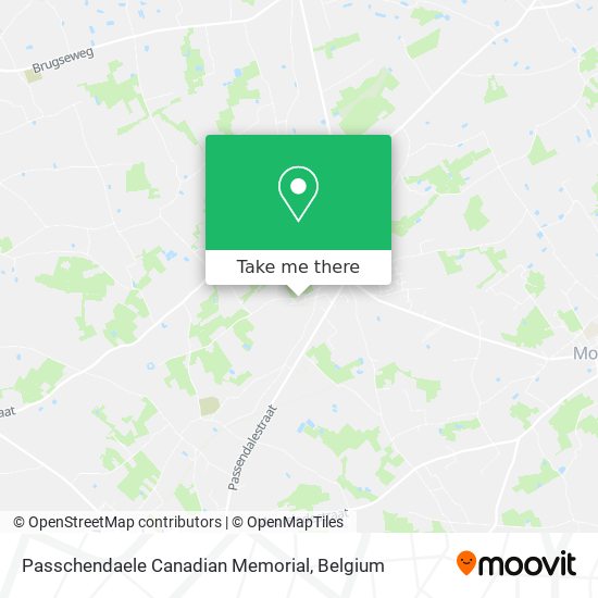 Passchendaele Canadian Memorial plan