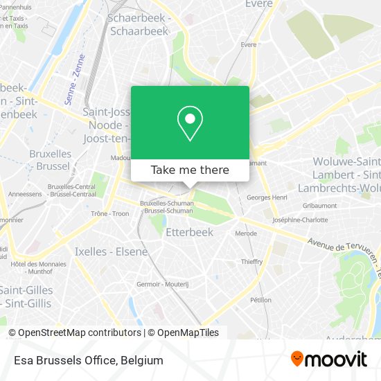 Esa Brussels Office map