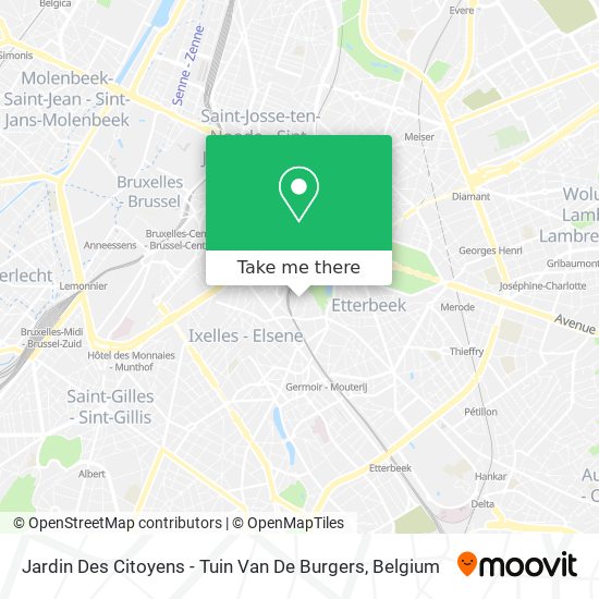 Jardin Des Citoyens - Tuin Van De Burgers map