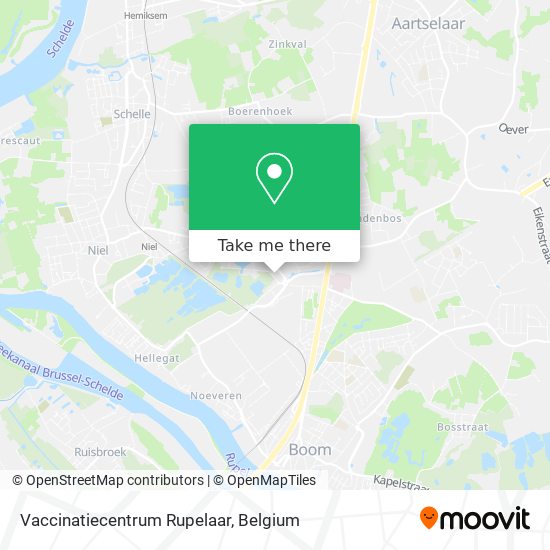 Vaccinatiecentrum Rupelaar plan