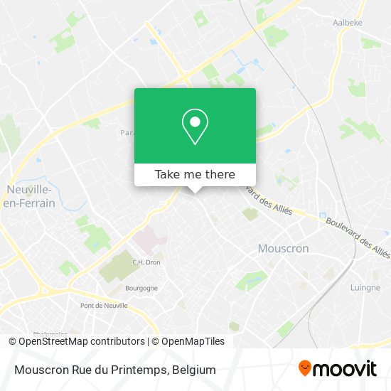 Mouscron Rue du Printemps map