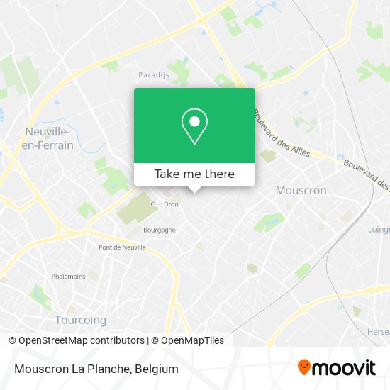 Mouscron La Planche map