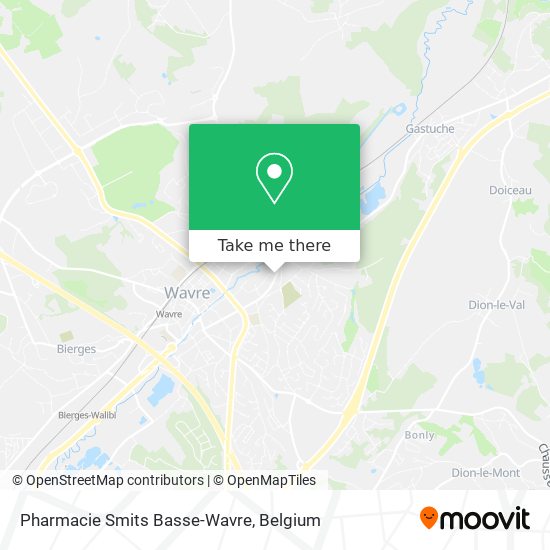 Pharmacie Smits Basse-Wavre plan