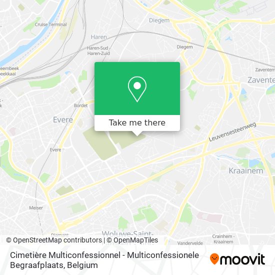Cimetière Multiconfessionnel - Multiconfessionele Begraafplaats map
