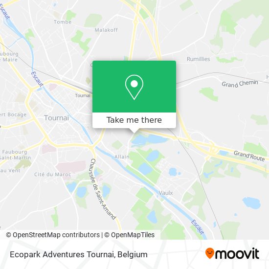 Ecopark Adventures Tournai map