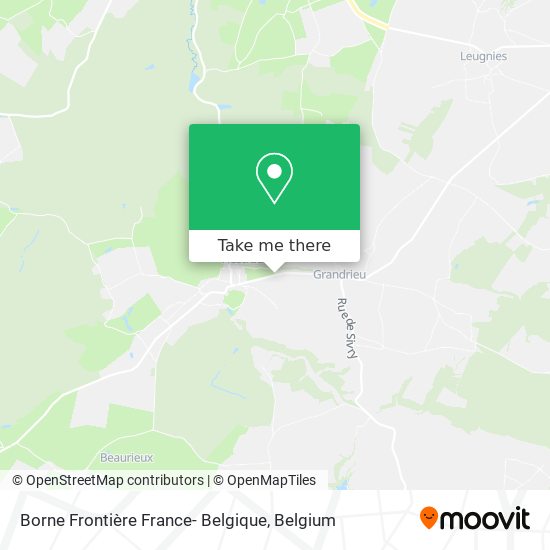 Borne Frontière France- Belgique map