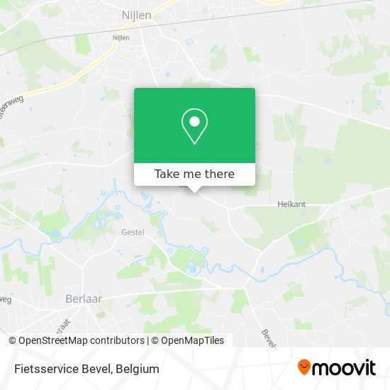 Fietsservice Bevel map