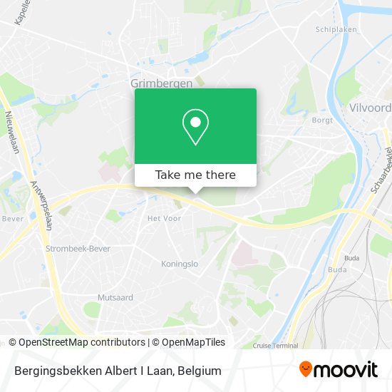 Bergingsbekken Albert I Laan map