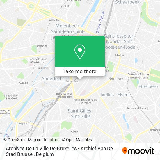Archives De La Ville De Bruxelles - Archief Van De Stad Brussel map