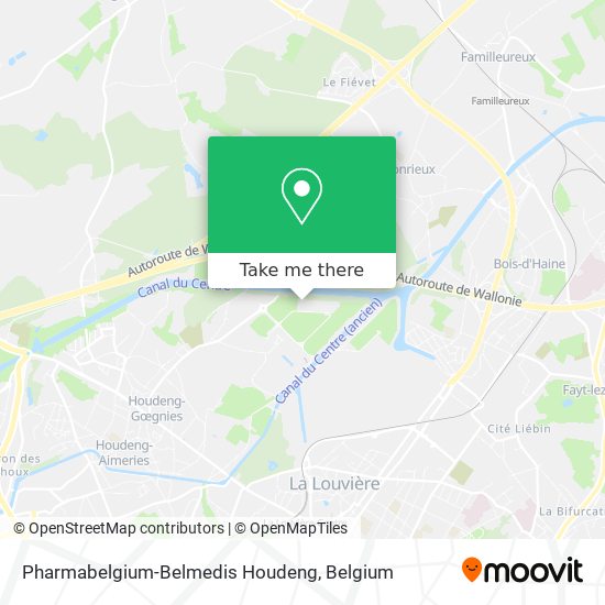 Pharmabelgium-Belmedis Houdeng map