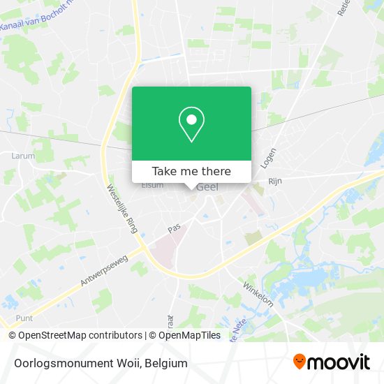 Oorlogsmonument Woii map