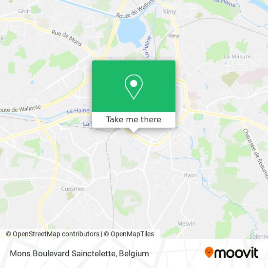 Mons Boulevard Sainctelette map
