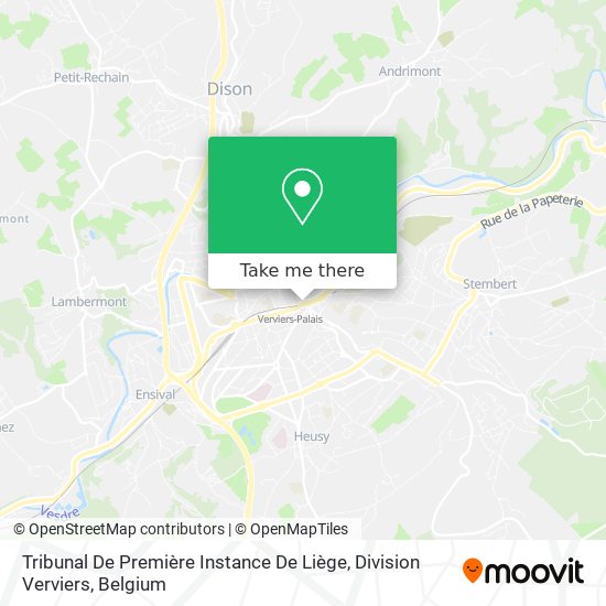 Tribunal De Première Instance De Liège, Division Verviers map
