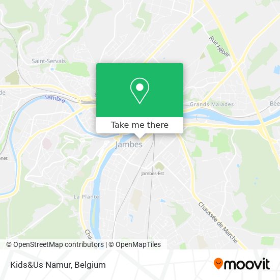 Kids&Us Namur map