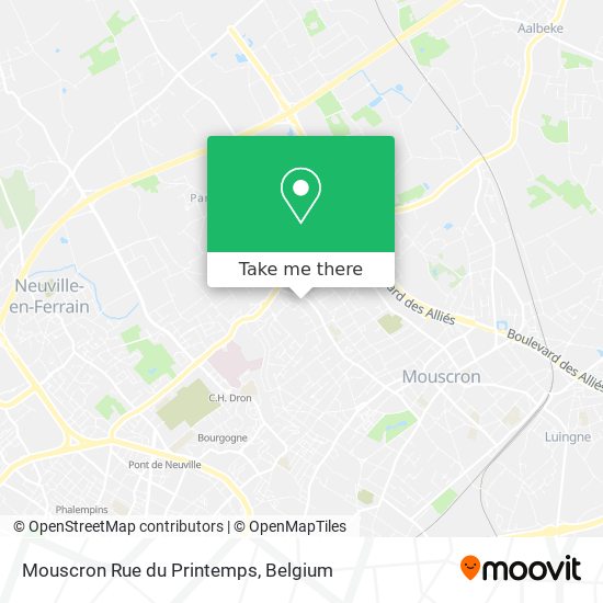 Mouscron Rue du Printemps map