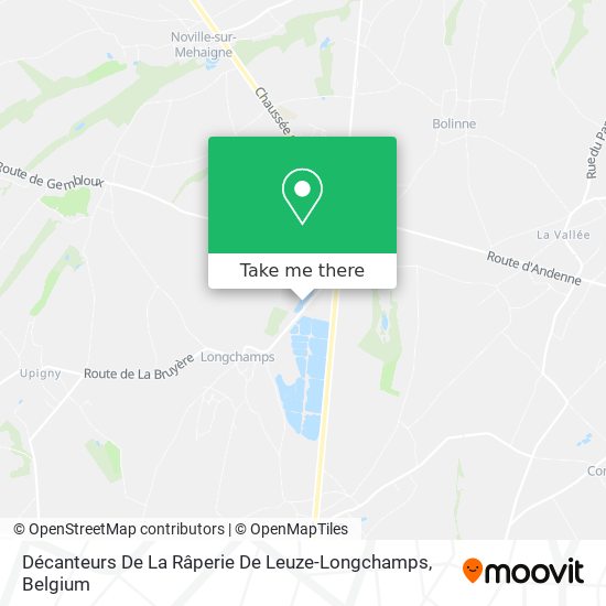 Décanteurs De La Râperie De Leuze-Longchamps map