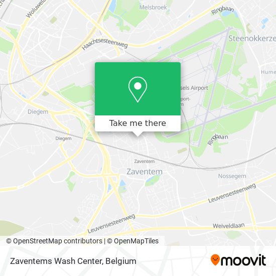 Zaventems Wash Center map