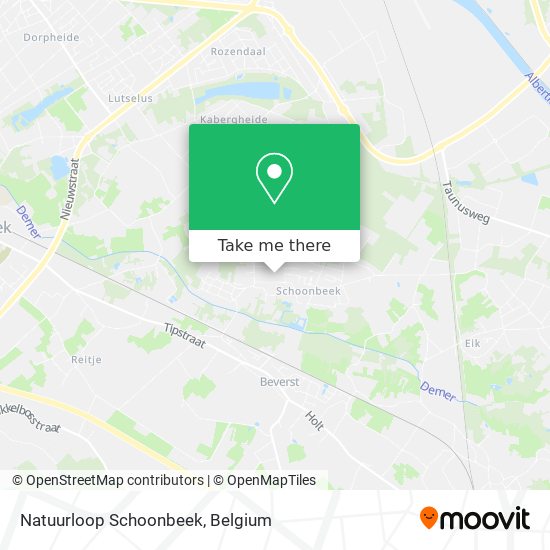 Natuurloop Schoonbeek map