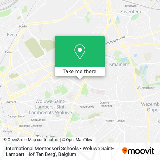 International Montessori Schools - Woluwe Saint-Lambert 'Hof Ten Berg' map